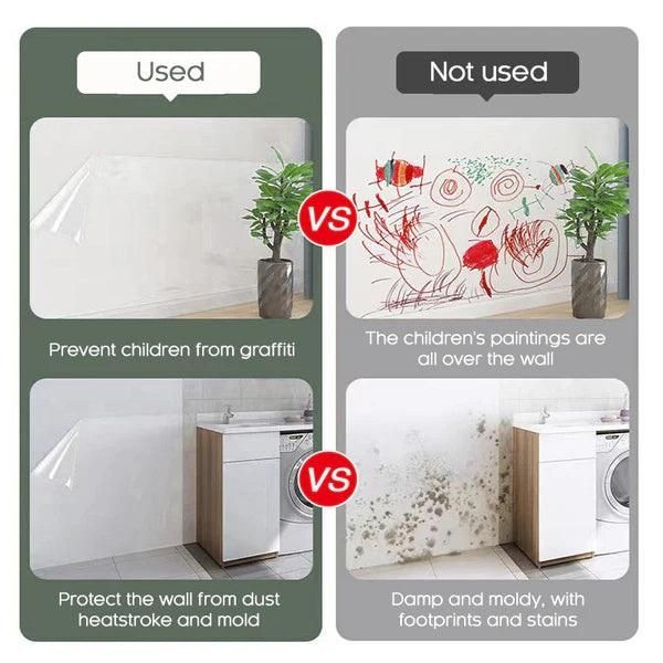 Self- Adhesive Transparent Electrostatic Wall Protection Film (2 Pack )