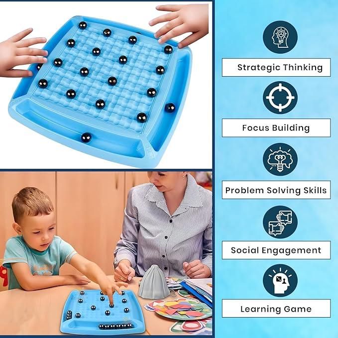 Magnetic Battle Chess Game with 20 Steel Balls