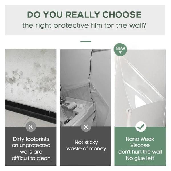 Self- Adhesive Transparent Electrostatic Wall Protection Film (2 Pack )