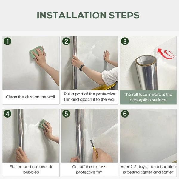 Self- Adhesive Transparent Electrostatic Wall Protection Film (2 Pack )