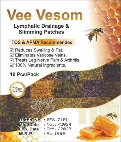 Bee Venom Lymphatic Drainage & Slimming, Detox Foot Patch Solution