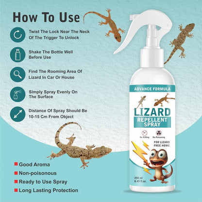 Lizard Repellent for Home Spray Pest Control 250ML: Buy 1 Get 1 Free