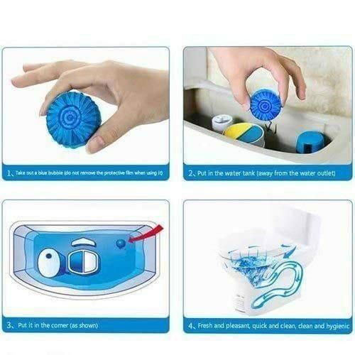 Automatic Toilet Bowl Cleaner Tablets Stain-Free Toilets