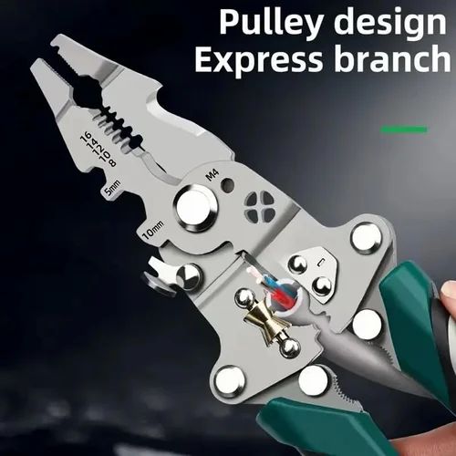 Heavy-Duty Foldable Multi-Function Wire Stripper & Crimping Pliers