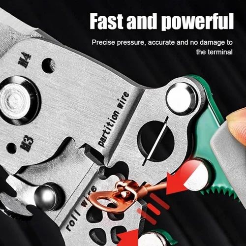 Heavy-Duty Foldable Multi-Function Wire Stripper & Crimping Pliers